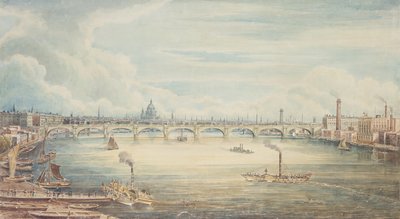 من Hungerford Pier ، 1837 (مرحاض على ورق) بواسطة جدعون ييتس