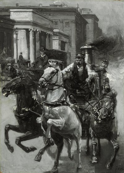 الاندفاع إلى النار ، c.1900 بواسطة جيلبرت الغال