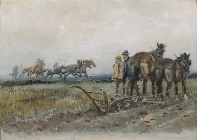 السباقون في التمرين يراقبونهم Ploughmen (مرحاض وغواش على متن الطائرة) بواسطة عطلة جيلبرت