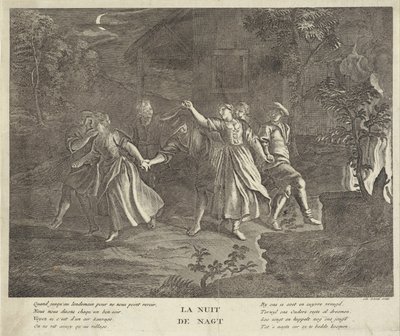 الليل: رقصة مستديرة للشبان والشابات La nuit / The night (العنوان على الكائن) بواسطة جيلبرت سكوت