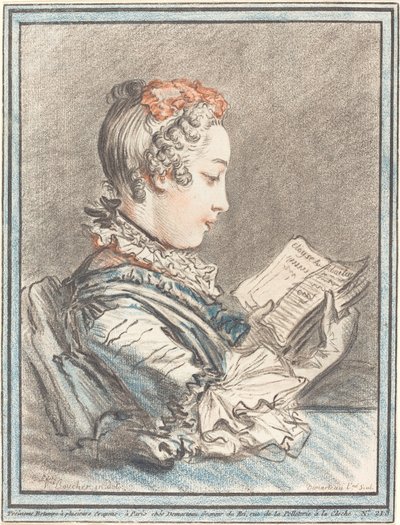 فتاة شابة تقرأ Héloise و Abélard ، 1770. بواسطة جيل ديمارتو