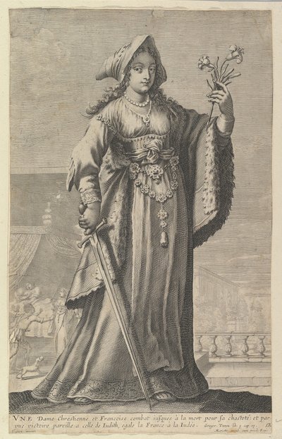 امرأة مسيحية فرنسية سيدة مسيحية وفرنسية ، 1647. المؤلفون: جيل روسيليت ، أبراهام بوس. بواسطة جيل روسيليت وأبراهام بوس