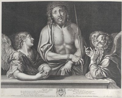 إيس هومو مع ثلاثة ملائكة ، 1634-1686. بواسطة جيل روسيليت