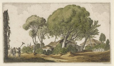 مزارع بين الأشجار Twelve Landscapes (عنوان السلسلة) بواسطة جيليس فان شيندل (الأول)