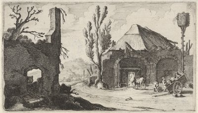 طريق ترابي في الخراب ونزل Twelve Landscapes (عنوان السلسلة) بواسطة جيليس فان شيندل (الأول)
