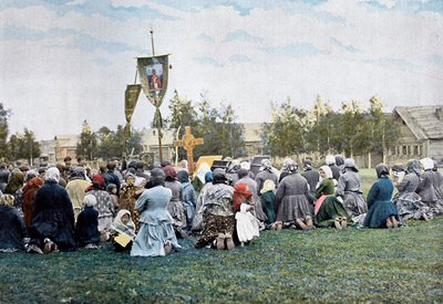 موكب ديني في قرية ، روسيا ، c1890 بواسطة جيلو