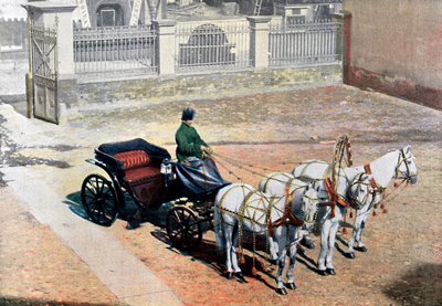 ترويكا ثلاثية تجرها الخيول في الصيف ، روسيا ، c1890 بواسطة جيلو