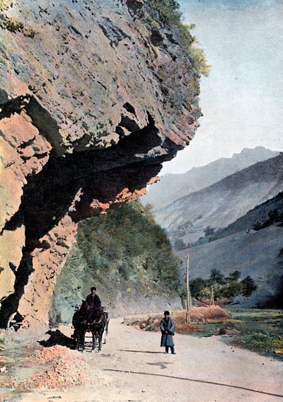 صخرة قريبة من قرية عناور ، c1890 بواسطة جيلو