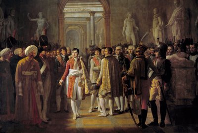 Emperor Napoleon I (1769-1821) Receives Deputes of the Armee after His Coronation December 8 بواسطة Gioacchino Giuseppe Serangeli