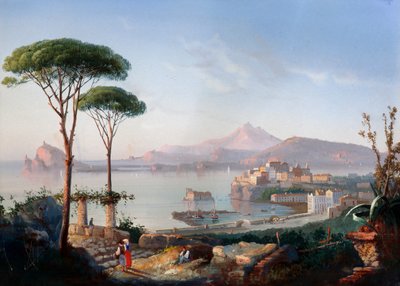 منظر لخليج Pozzuoli مع Capo Miseno و Ischia في الخلفية (الغواش) بواسطة Gioacchino La Pira