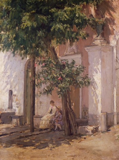 Villa Garzoni, by Gioacchino Toma (1836-1893), painting. بواسطة جياشينو توما