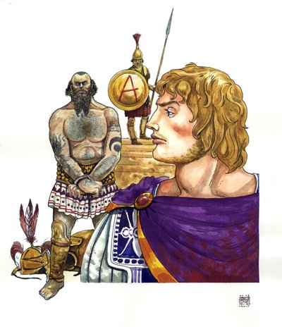 أنتيكيت: ملك الإسكندر المقدوني الإسكندر الأكبر (356-323 ق.م)، وخلفه القراصنة الفينيقيون (القرطاجيون) الذين دمر أساطيلهم حوالي عام 332 ق.م. بواسطة جورجيو ألبرتيني