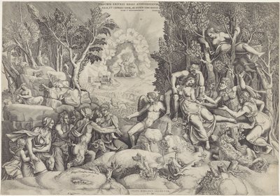 Cephalus en de Bosgoden beweenen de dood van Procris Procrin of the Erythrean king of Athens / ابنة وزوجة Cephalus ، من قبل نفس الزوج دون علم (العنوان على الشيء) بواسطة جورجيو غيسي