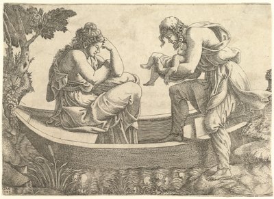 داني والرضيع بيرسيوس يخرجان إلى البحر بواسطة أكريسيوس ، 1543. بواسطة جورجيو غيسي