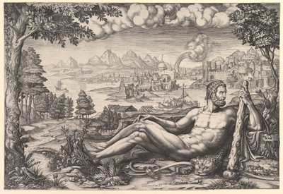 هرقل يستريح من أعماله ، 1567. بواسطة جورجيو غيسي