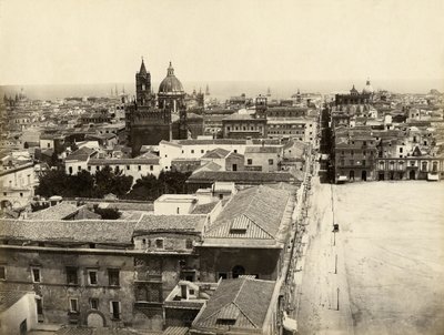 View of Palermo from Porta Nuova, Sicily, Italy, photograph by Giorgio Sommer بواسطة جورجيو الصيف