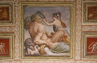 تمريض Ceres Triptolemus ، تفاصيل سقف Altoviti ، 1553 فريسكو بواسطة جورجيو فاساري