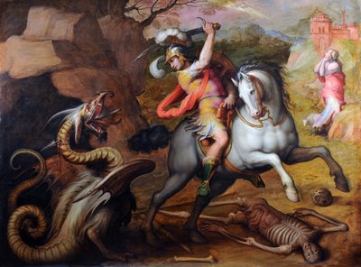 القديس جورج والتنين ، ج. 1560 بواسطة جورجيو فاساري