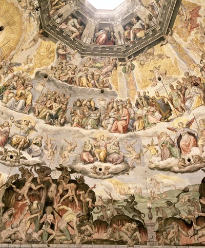 الحكم الأخير ، التفاصيل من قبة الكاتدرائية ، 1572-79 بواسطة جورجيو فاساري