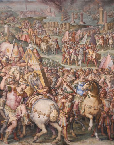 الإمبراطور ماكسيميليان يرفع حصار ليفورنو ، 1568-1571 بواسطة جورجيو فاساري