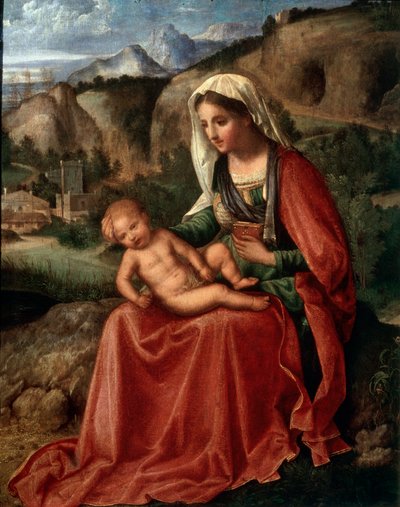 العذراء والطفل في المناظر الطبيعية ، c1503 بواسطة Giorgione da Castelfranco