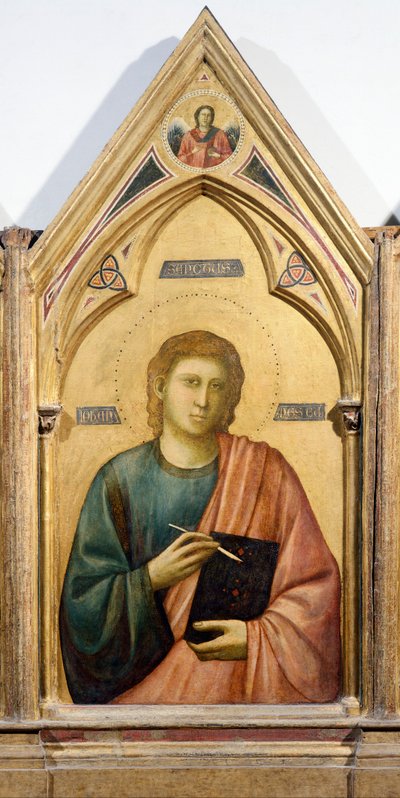 القديس يوحنا الإنجيلي ، تفاصيل من Badia Polyptych ، حوالي 1300 ، بواسطة Giotto (1267-1337) ، تمبرا على لوح ، 91x334 سم بواسطة جيوتو (سي 1266 1337)