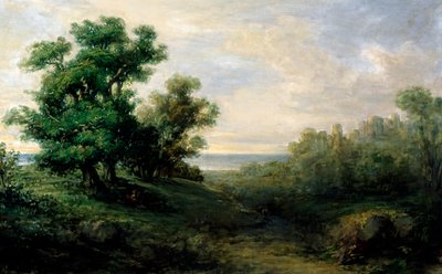 منظر طبيعي لجيوفاني كارنفالي أو كارنيفالي المعروف باسم بيتشيو (1804-1873) بواسطة جيوفاني كارنفالي