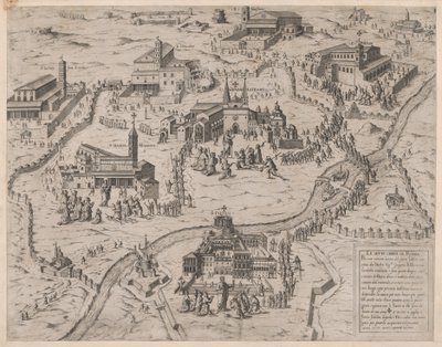 الكنائس السبع في روما Le Sette Chiese di Roma ، 1575. ، 1575 بواسطة جيوفاني أمبروجيو برامبيلا.