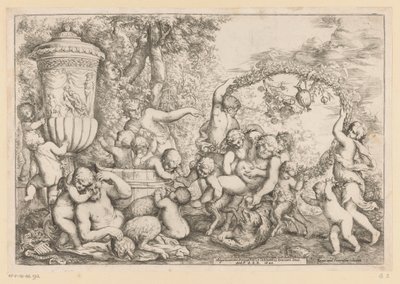التقى Bacchanal مع Silenus بواسطة جيوفاني أندريا بوديستا