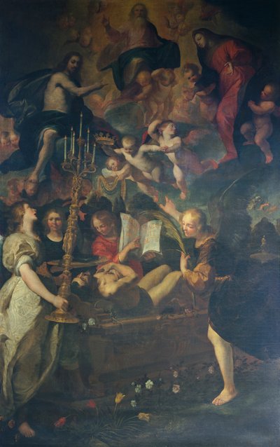 وفاة الصالحين جيوفاني أندريا دي فيراري (1598-1669) بواسطة جيوفاني أندريا دي فيراري