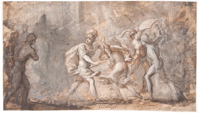 يتم سحق Tarpeia تحت دروع Sabines بواسطة جيوفاني أنجيلو كانيني