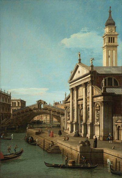 Capriccio: جسر ريالتو وكنيسة S.Giorgio Maggiore ، c.1750 بواسطة قناة جيوفاني أنطونيو (كاناليتو)