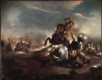 مبارزة فرسان (قتال الفرسان) لوحة لجيوفاني أنطونيو غواردي (1699-1760) متحف البندقية كورير بواسطة جيوفاني أنطونيو جاردي
