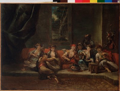 The harem, Turkish scene - oil on canvas بواسطة جيوفاني أنطونيو جاردي