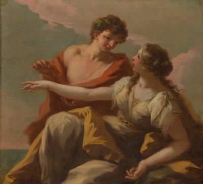 باكوس وأريادن ، 1720s. بواسطة جيوفاني أنطونيو بيليجريني