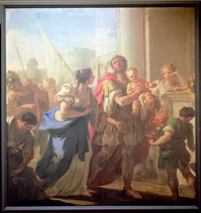 هيكتور وأندروماش ، 1708-10 (زيت على قماش) بواسطة جيوفاني أنطونيو بيليجريني