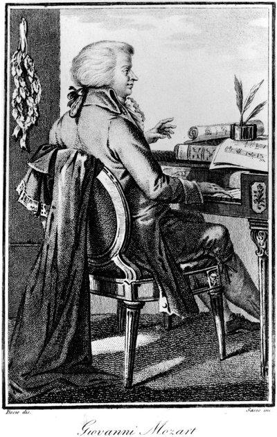 فولفجانج أماديوس موتسارت ، مؤلف نمساوي ، c1784-1827 بواسطة جيوفاني أنطونيو ساسو