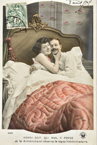 بطاقة بريدية: Honni be qui mal think y / Sunday rest Week - date 1907 بواسطة جيوفاني أنطونيو دا بيسارو
