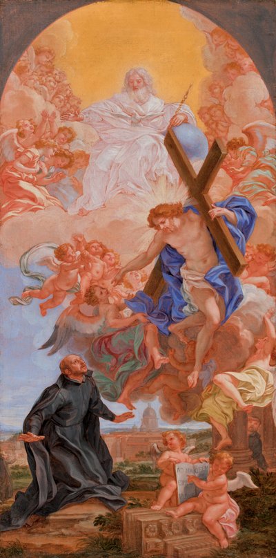 رؤيا القديس إغناطيوس بواسطة جيوفاني باتيستا (1639 1709) Gaulli