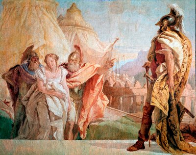 إلياذة هومير: "" Thaltybios et Eryrates emmene briseis بالقرب من Agamemnon "" فريسكو بقلم جيامباتيستا تيبولو (1696-1770) بواسطة جيوفاني باتيستا تيبولو
