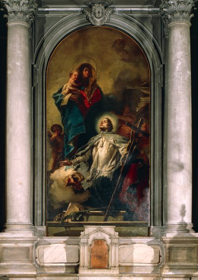 The Virgin appearing to Saint John of Nepomuk بواسطة جيوفاني باتيستا تيبولو