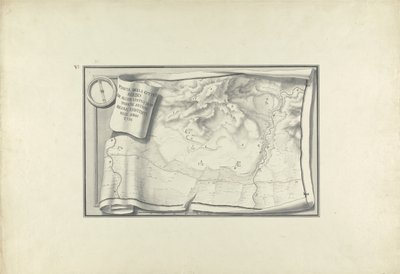 مخطط أطلال سارديس مع آثار المباني القديمة التي لا تزال موجودة في عام 1750 ، ج .1750 (قلم وحبر مع طلاء فوق الجرافيت على الورق) بواسطة جيوفاني باتيستا بورا