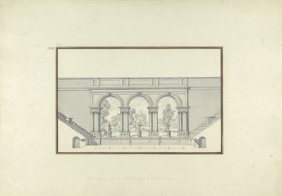 إعادة بناء المسرح الثاني في Laodicea ، c.1750 (قلم وحبر وغسل على الجرافيت على ورق مدبب) بواسطة جيوفاني باتيستا بورا