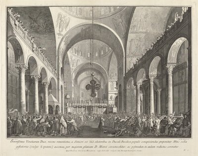 تم تقديم دوجي المنتخب حديثًا إلى الشعب في سان ماركو ، 17631766. بواسطة جيوفاني باتيستا بروستولوني