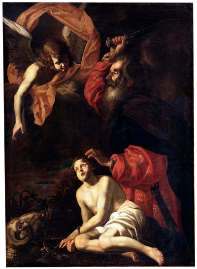 أبراهام ذبيحة إسحاق ، c1615-c1620 بواسطة جيوفاني باتيستا كاراتشيولو