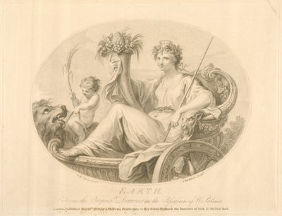 الأرض ، نقشها فرانشيسكو بارتولوزي (1727-1815) ، لندن ، 1803 (ليثو) بواسطة جيوفاني باتيستا سيبرياني
