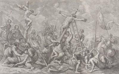 الصلب ، مع إنزال الصليب في المركز ، والجنود في جميع أنحاء ، و ... ، 1762. بواسطة جيوفاني باتيستا سيبرياني