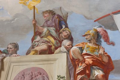 ذبيحة إيفيجينيا (Sacrificio di Ifigenia) ، التفاصيل بواسطة جيوفاني باتيستا كروساتو