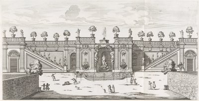 نافورة فينوس في حدائق فيلا دوريا بامفيلج في روما Fons Veneris (العنوان على الكائن) Le Fontane ne Palazzi e ne giardini di Roma (عنوان المسلسل) نوافير في قصور وحدائق روما (عنوان السلسلة) بواسطة جيوفاني باتيستا فالدا