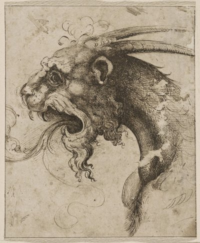 رأس Chimera par Franco (يسمى Semolei) (قلم ، حبر هندي بني على ورق) بواسطة جيوفاني باتيستا فرانكو